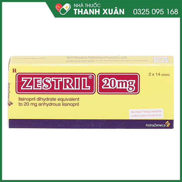 Zestril 20mg thuốc điều trị tăng huyết áp, suy tim